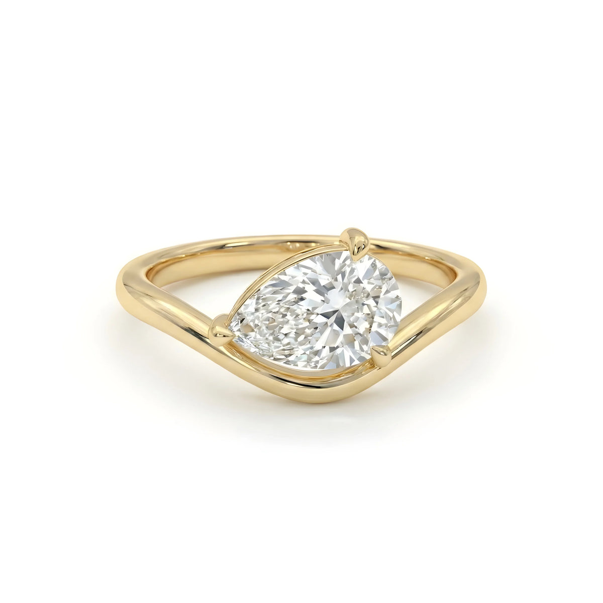 Pear Diamond Ring